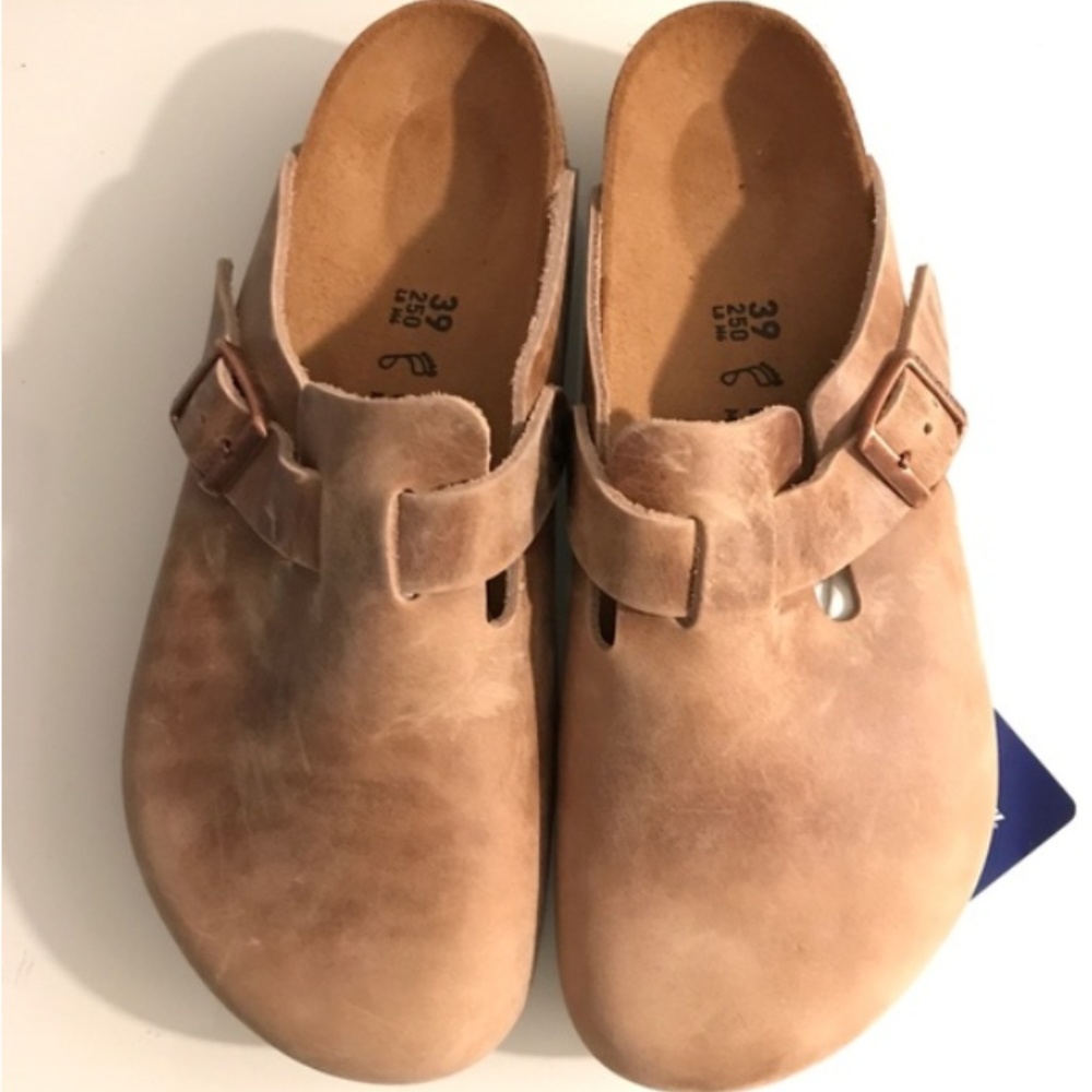 Tobacco Brown Birkenstock Boston Clog - size EU 39